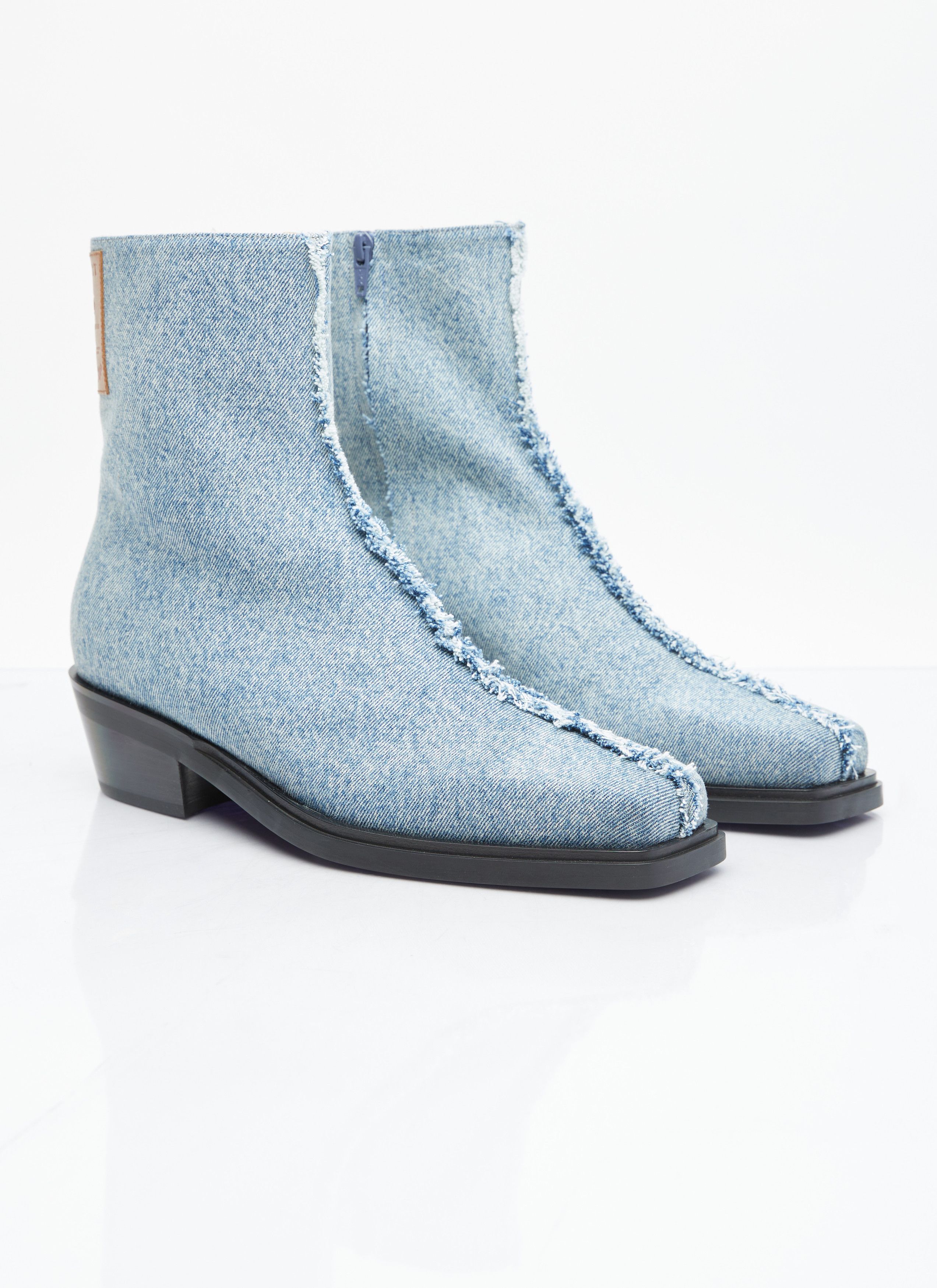Y/Project Denim Ankle Boots Size US 7 / EU 40 - 3 Thumbnail