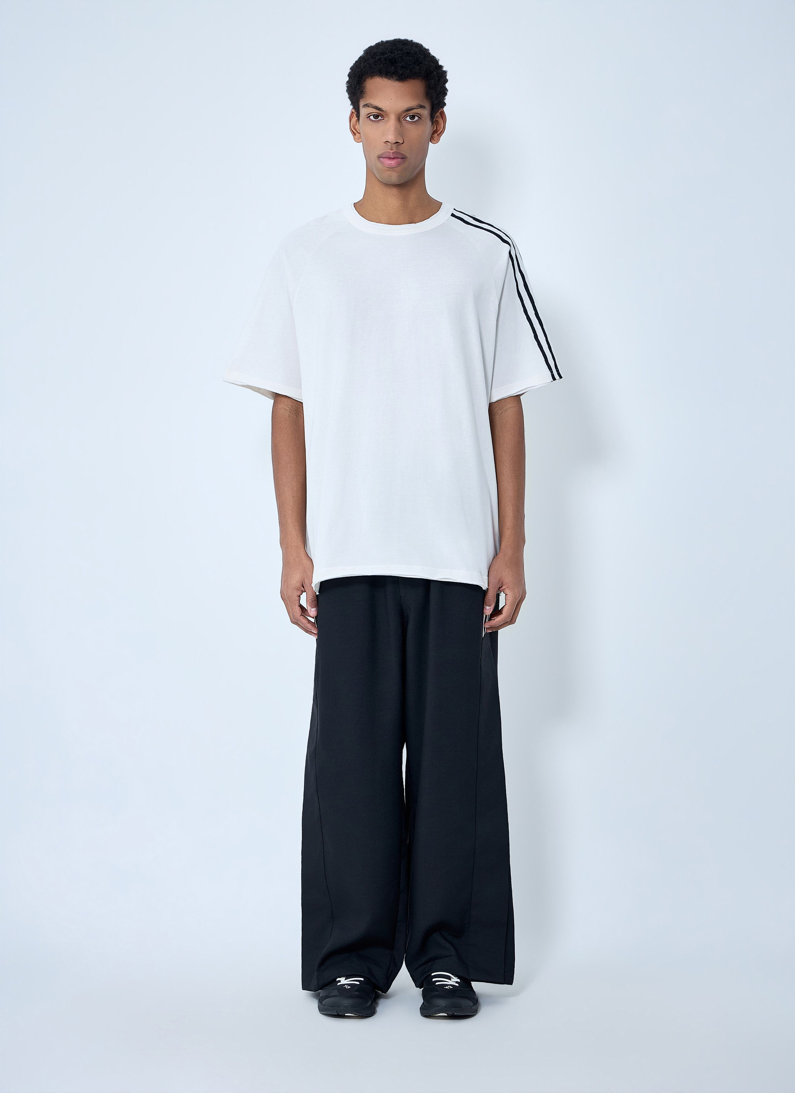 Y-3 Striped Shoulder Cotton T-Shirt Size XS / US 0-2 / IT 36-38 - 2 Thumbnail
