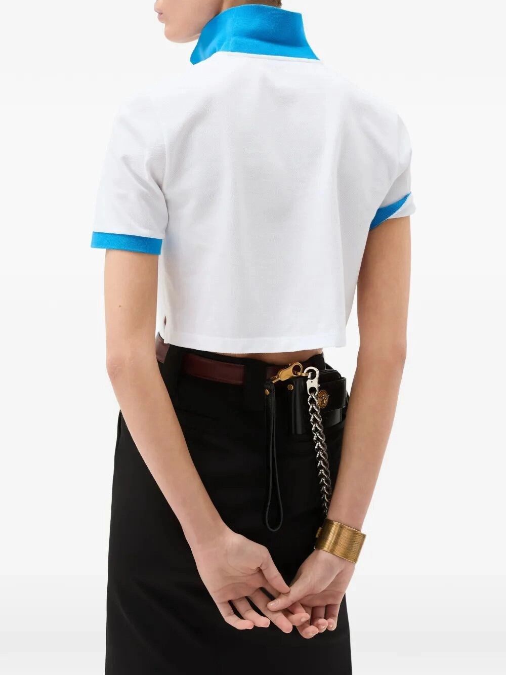 Versace Polo Piquet With Logo And Medusa Embroidery Size M / US 6-8 / IT 42-44 - 4 Thumbnail