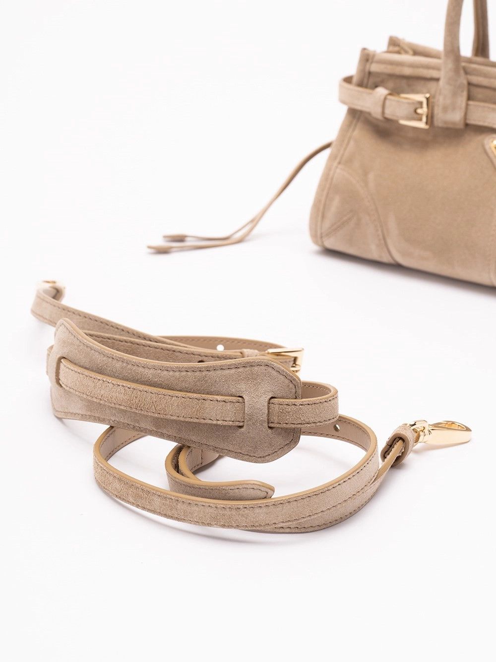 Prada `Prada Bonnie` Mini Suede Handbag Size ONE SIZE - 5 Thumbnail