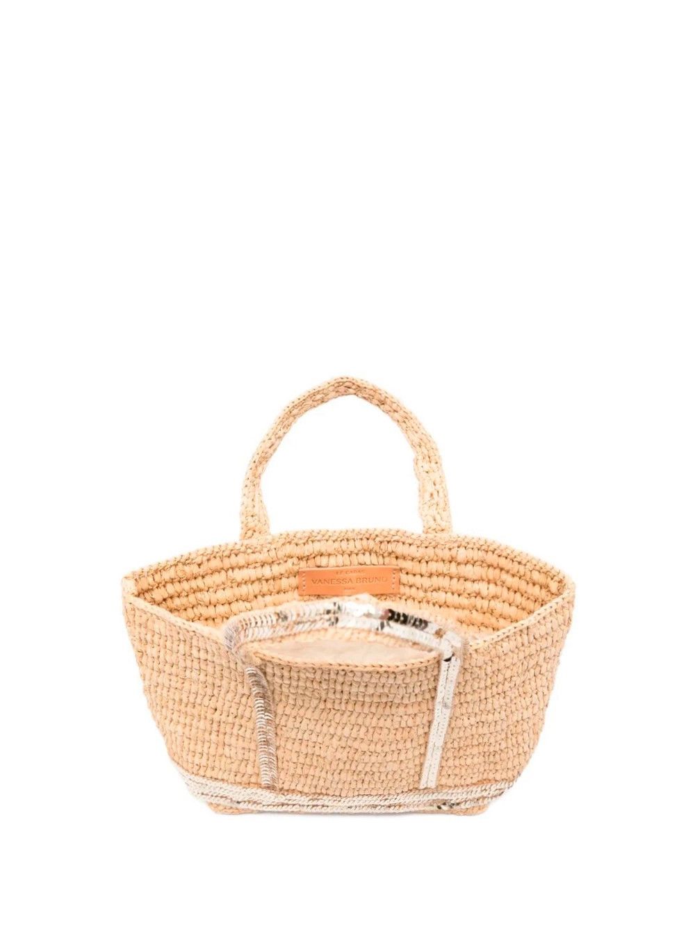 Vanessa Bruno Raphia Extra Small Cabas Tote Size ONE SIZE - 4 Thumbnail