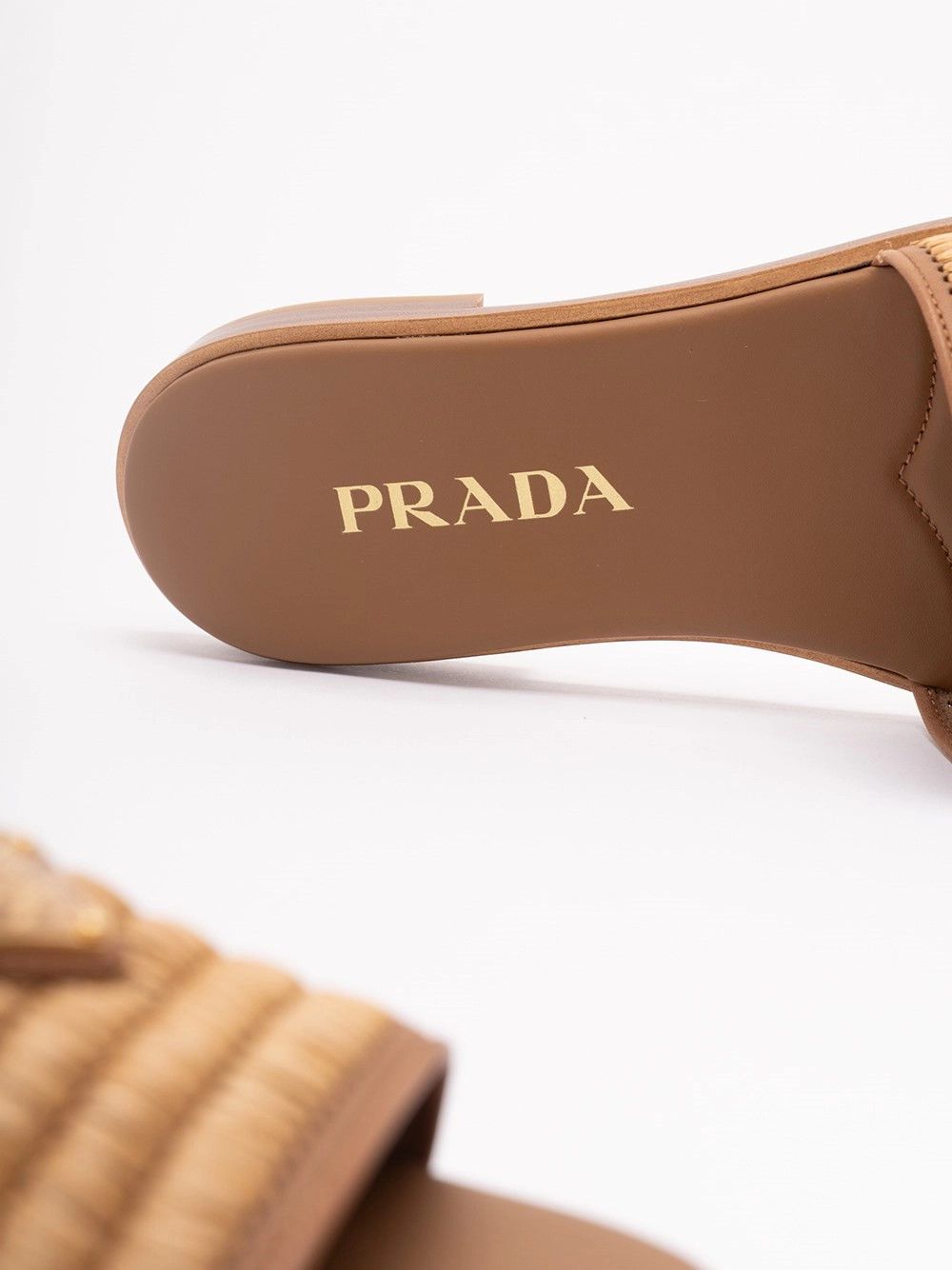 Prada Leather Slides with Crochet Details Size US 7 / IT 37 - 5 Thumbnail
