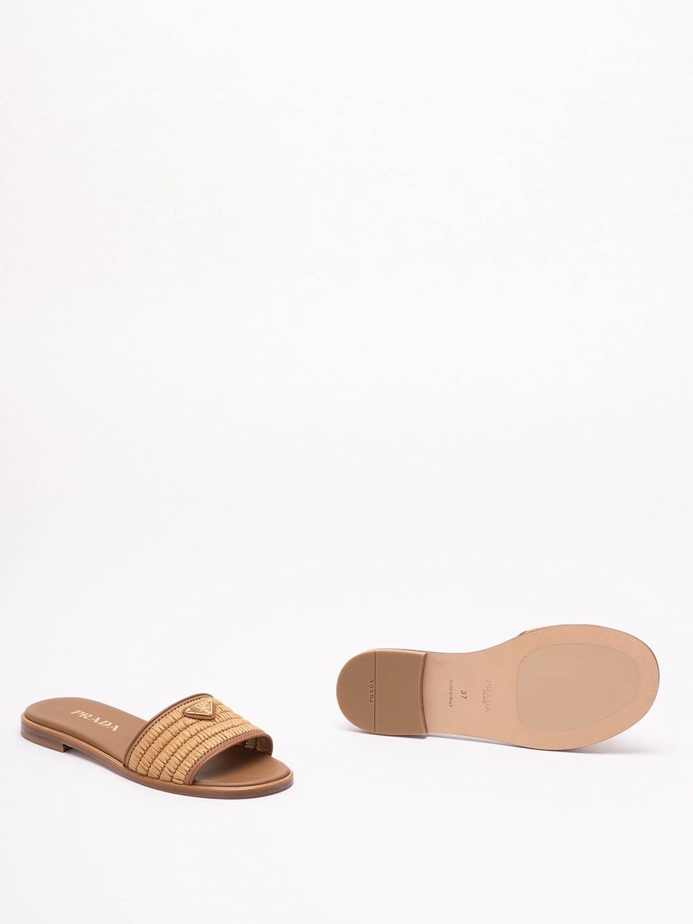 Prada Leather Slides with Crochet Details Size US 7 / IT 37 - 4 Thumbnail