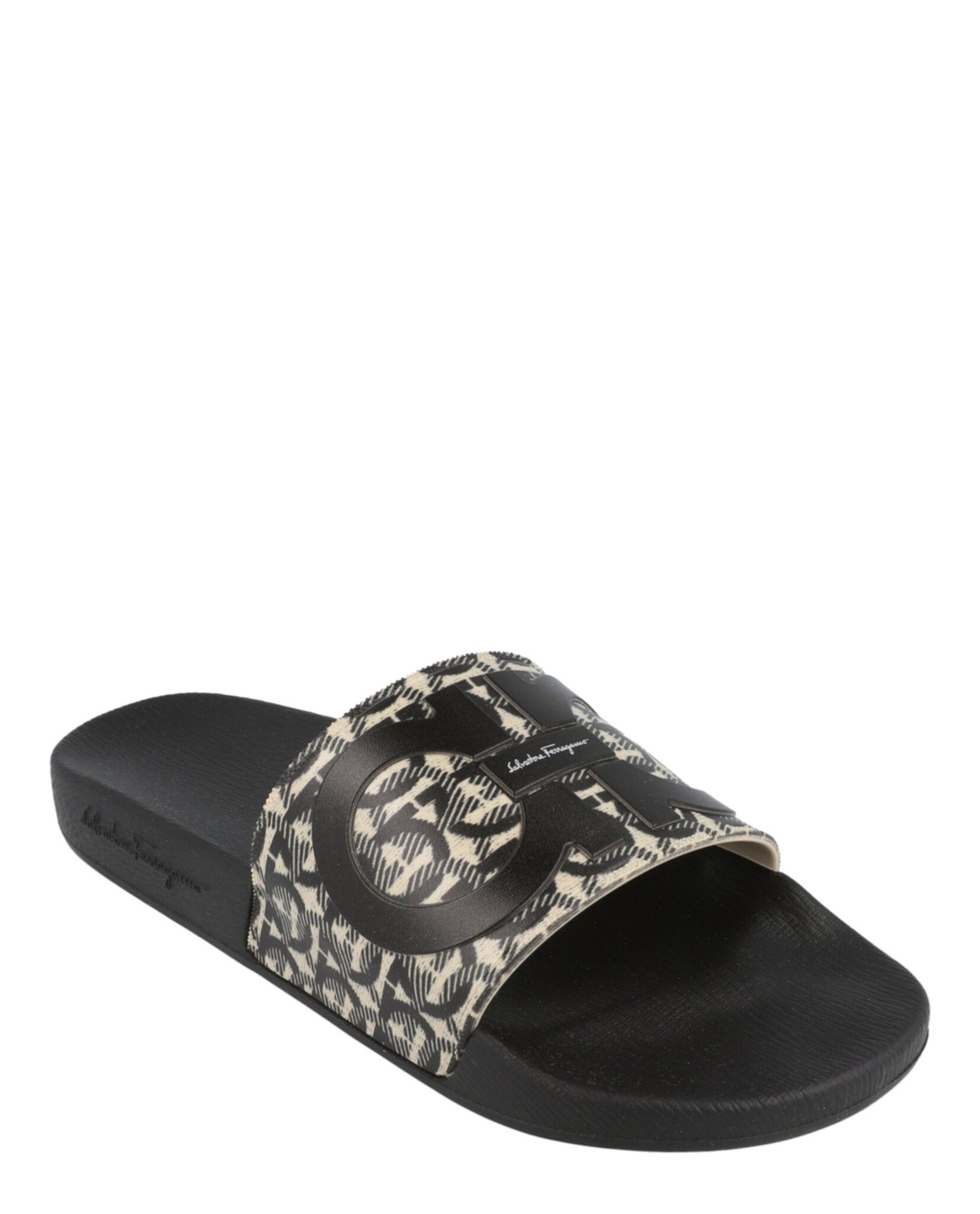 Salvatore Ferragamo Groovy Dual Gancini Slides Size US 10.5 / IT 40.5 - 2 Thumbnail