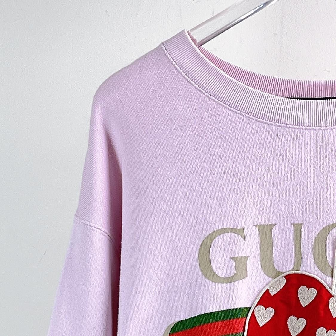 Gucci Gucci Heart Apple Sweatshirt Pink Size XS Size XS / US 0-2 / IT 36-38 - 5 Thumbnail