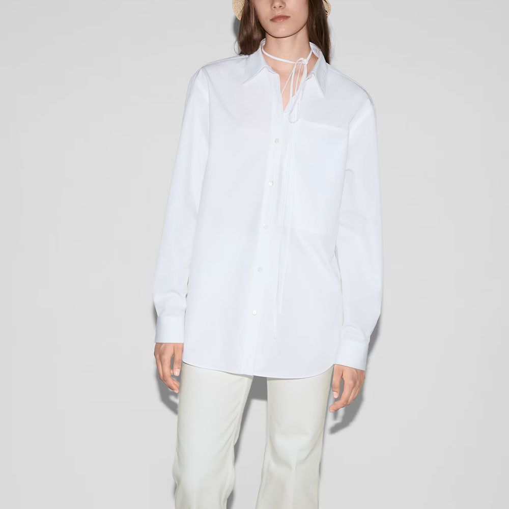 Gucci Gucci Logo Collar Button Up Shirt Size 38 Size XS / US 0-2 / IT 36-38 - 7 Thumbnail