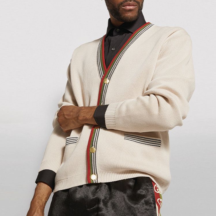 Gucci Gucci Web Trim Knit Cardigan Size M Size US M / EU 48-50 / 2 - 10 Thumbnail