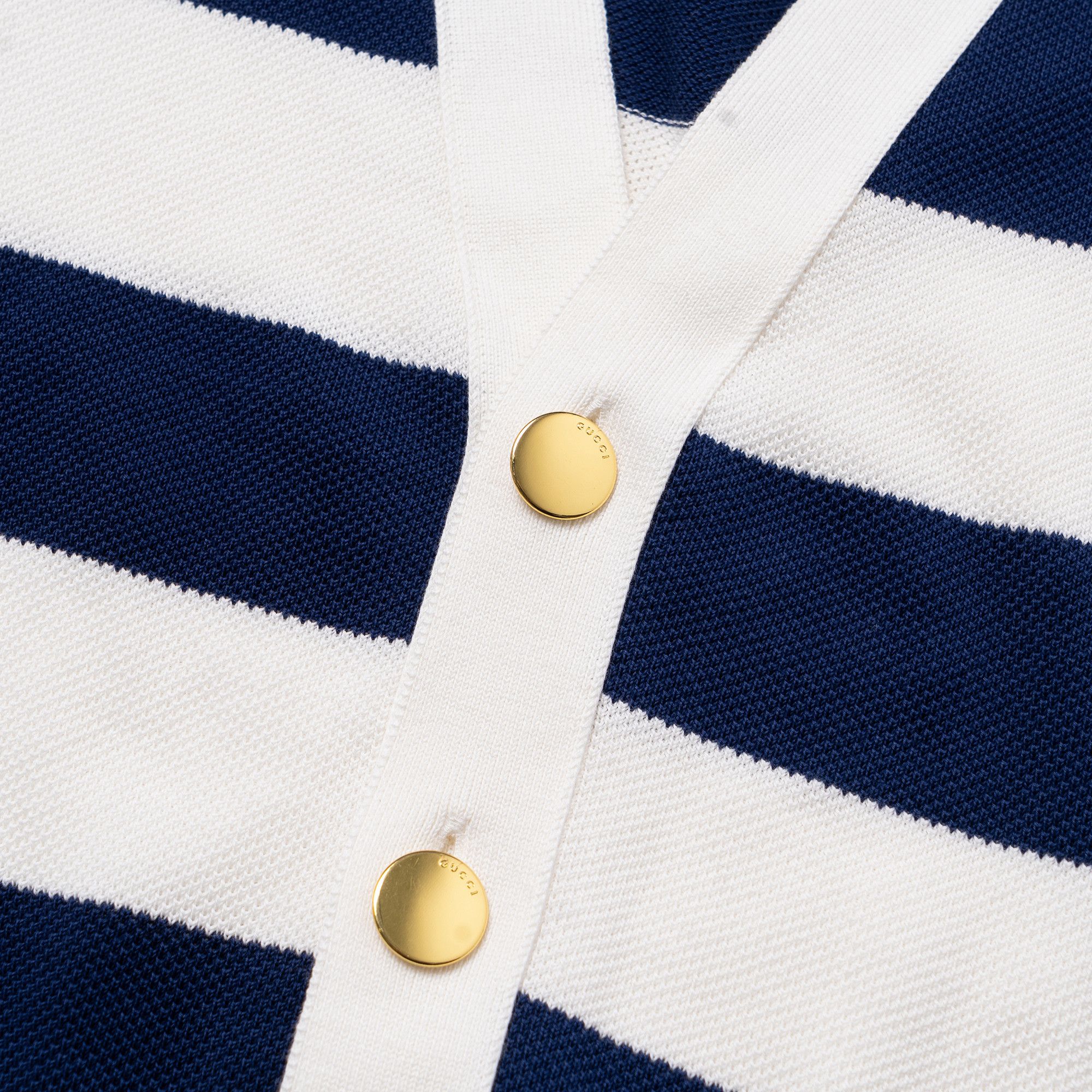 Gucci Gucci Striped V-Neck Cardigan Size M Size US M / EU 48-50 / 2 - 6 Thumbnail