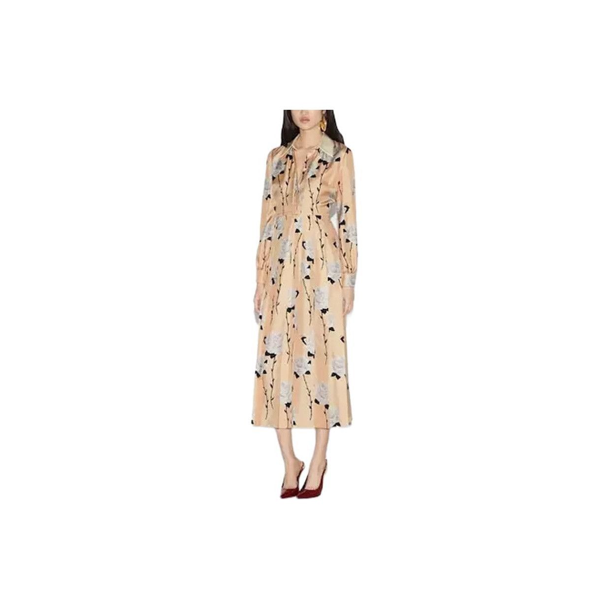 Gucci Gucci Floral Print Silk Maxi Dress Size 42 Size M / US 6-8 / IT 42-44 - 6 Thumbnail
