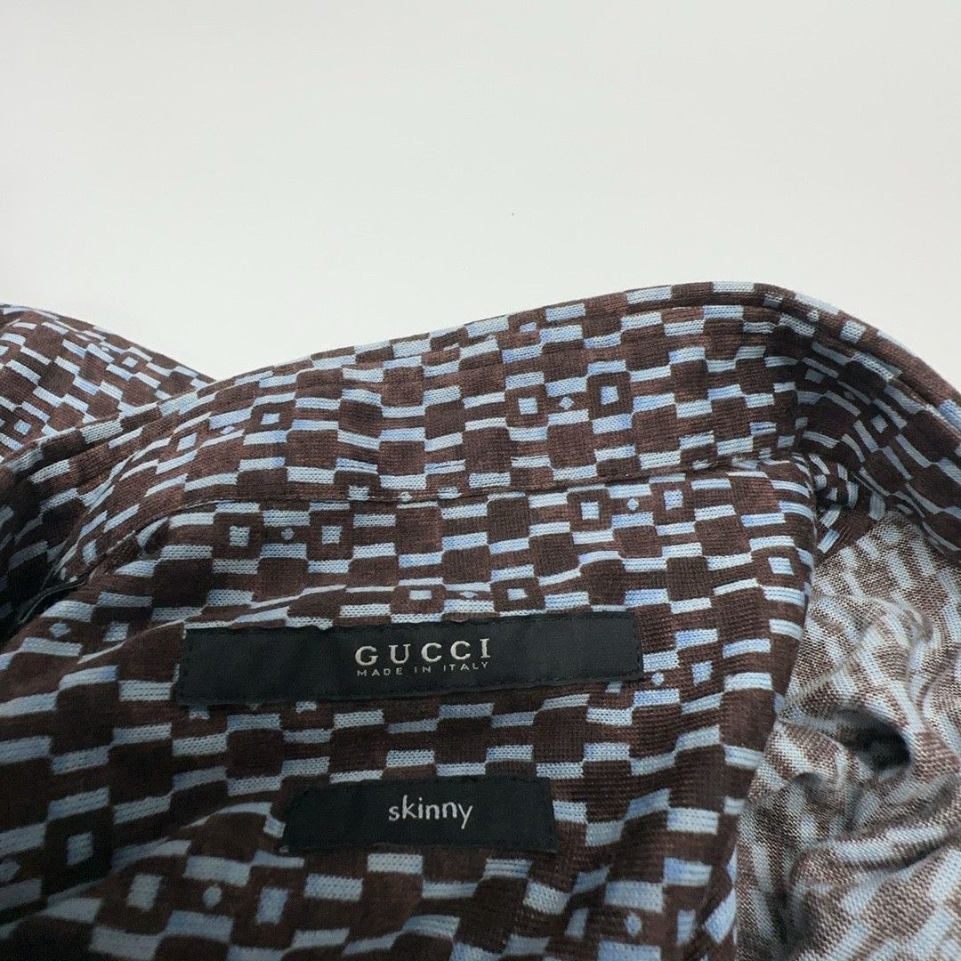 Gucci Gucci Geometric Print Short Sleeve Shirt Size M Size US XXS / EU 40 - 3 Thumbnail