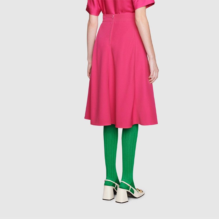 Gucci Gucci Silk Wool Blend Midi Skirt IT 36 Size 25" / US 0 / IT 36 - 9 Thumbnail