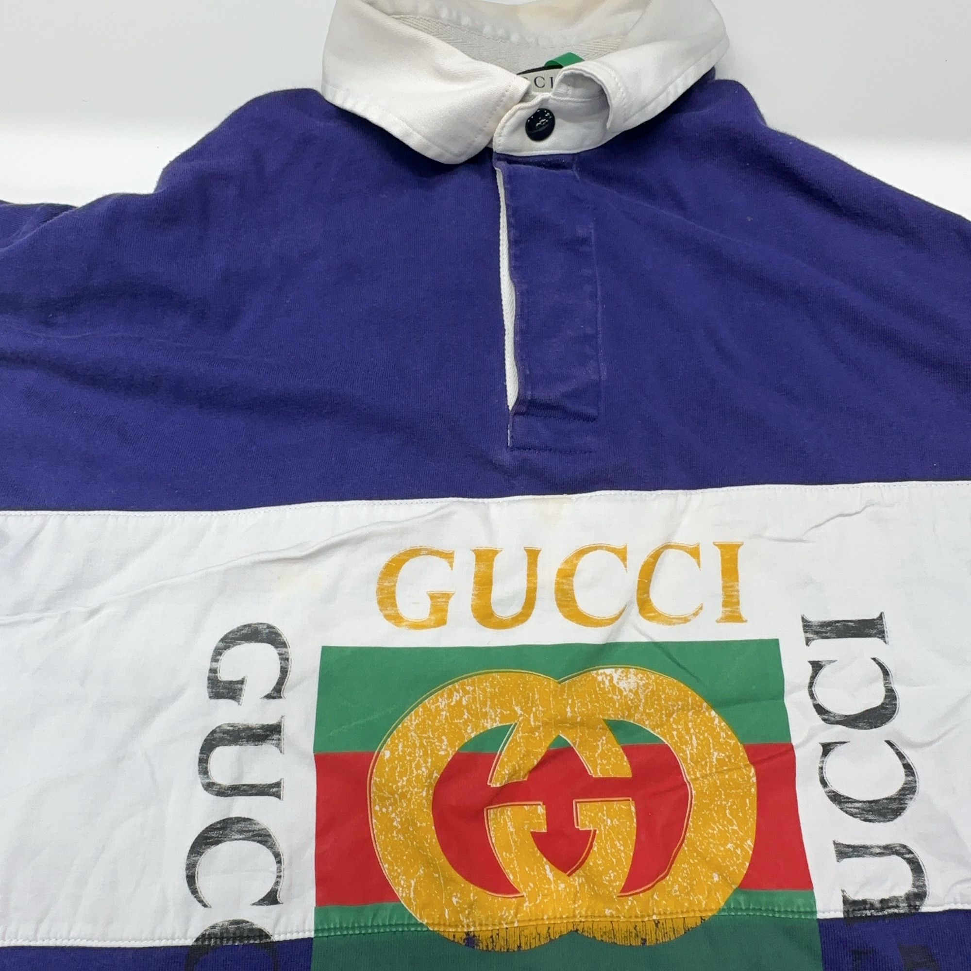 Gucci Gucci Logo Long Sleeve Polo Size S Size US S / EU 44-46 / 1 - 7 Thumbnail