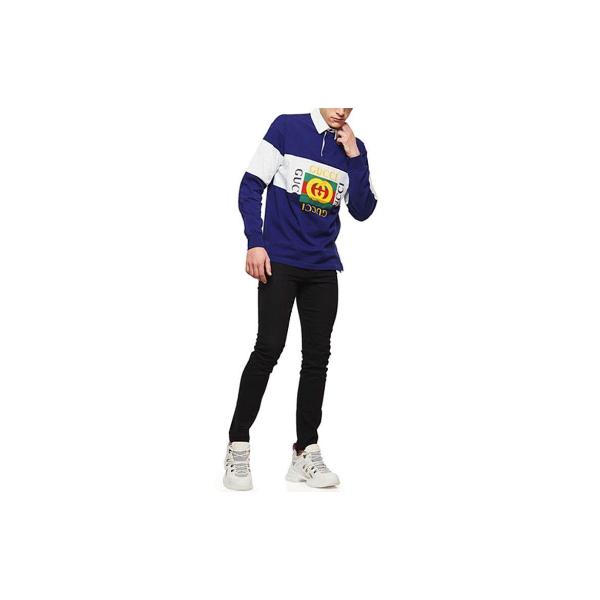 Gucci Gucci Logo Long Sleeve Polo Size S Size US S / EU 44-46 / 1 - 20 Thumbnail