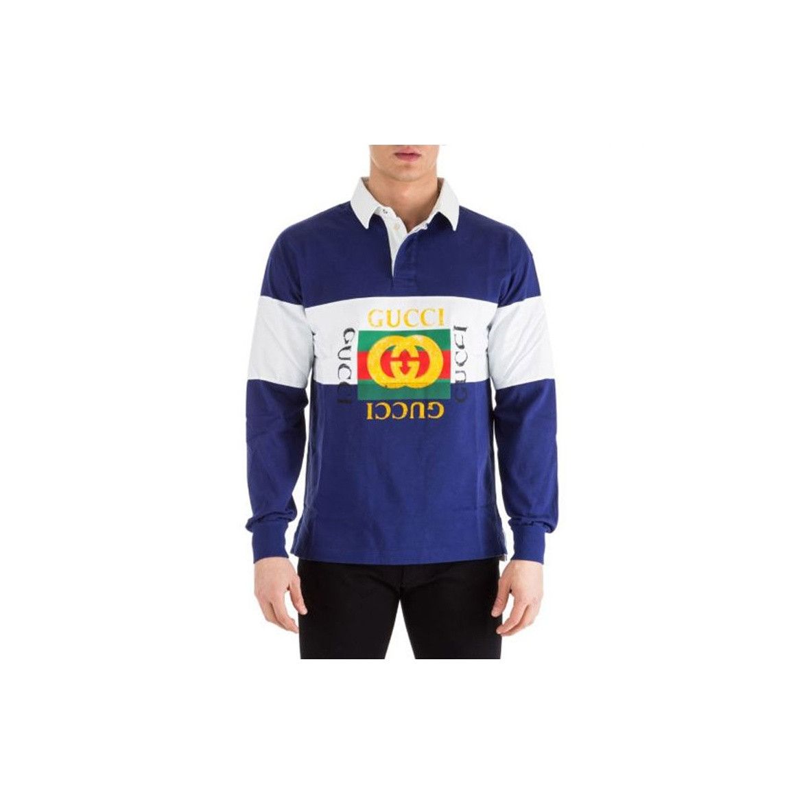 Gucci Gucci Logo Long Sleeve Polo Size S Size US S / EU 44-46 / 1 - 18 Thumbnail