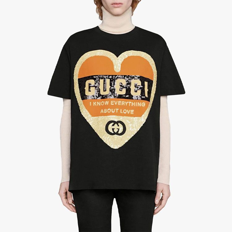 Gucci Gucci Heart Sequin T-Shirt Size XS Size XS / US 0-2 / IT 36-38 - 7 Thumbnail