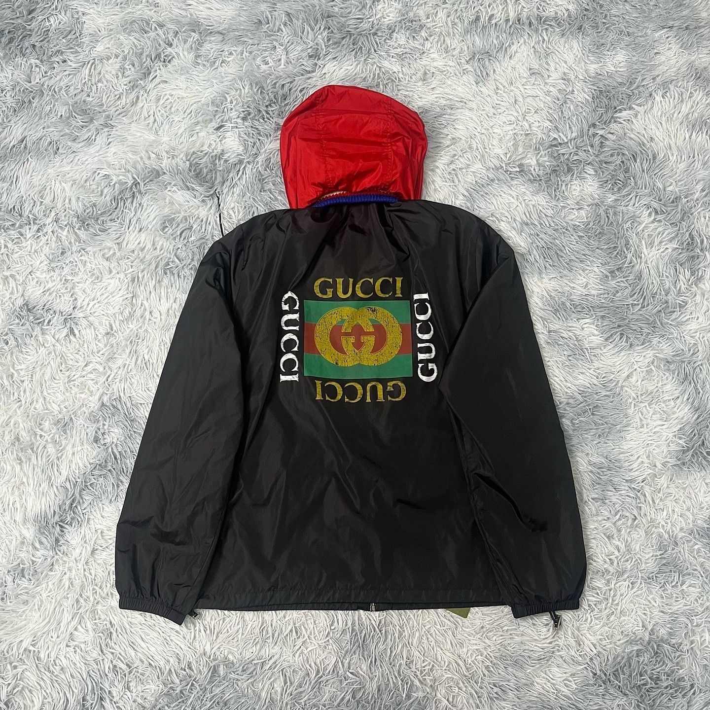 Gucci Gucci Logo Back Print Hooded Jacket Size M Size US M / EU 48-50 / 2 - 2 Thumbnail