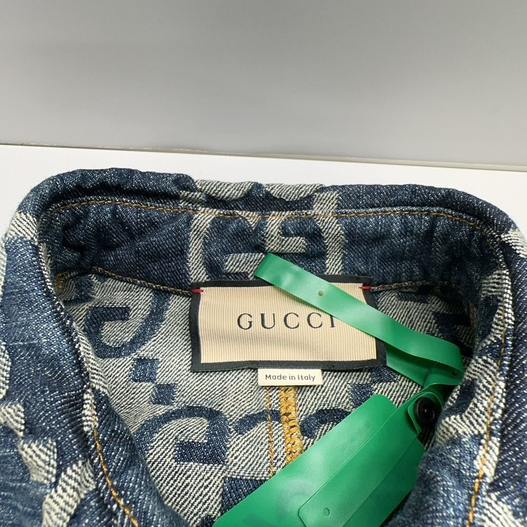 Gucci Gucci Monogram Denim Jumpsuit Size 36 Size 25" / US 0 / IT 36 - 3 Thumbnail