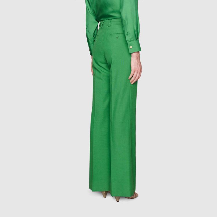 Gucci Gucci Green Wool Blend Trousers Size 36 Size 25" / US 0 / IT 36 - 11 Thumbnail
