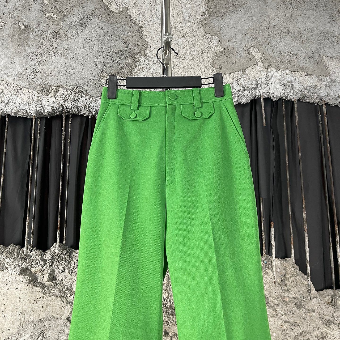 Gucci Gucci Green Wool Blend Trousers Size 36 Size 25" / US 0 / IT 36 - 6 Thumbnail