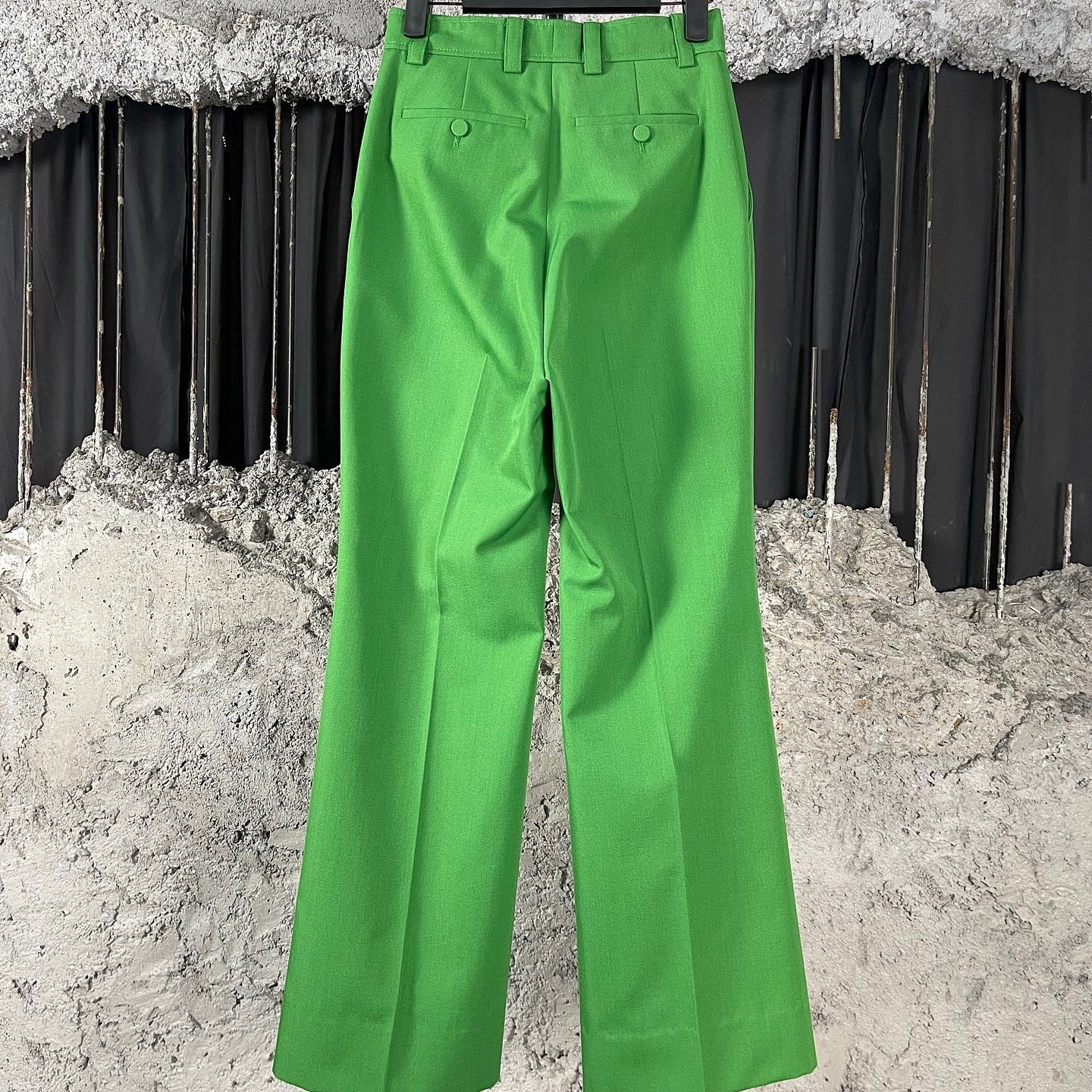 Gucci Gucci Green Wool Blend Trousers Size 36 Size 25" / US 0 / IT 36 - 2 Thumbnail