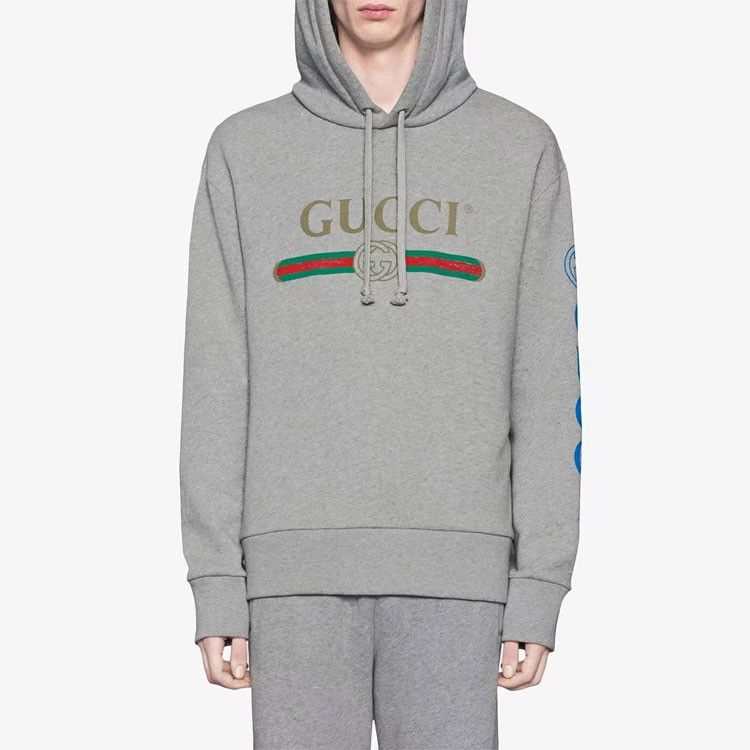Gucci Gucci Logo Graphic Hoodie Size L Size US L / EU 52-54 / 3 - 6 Thumbnail