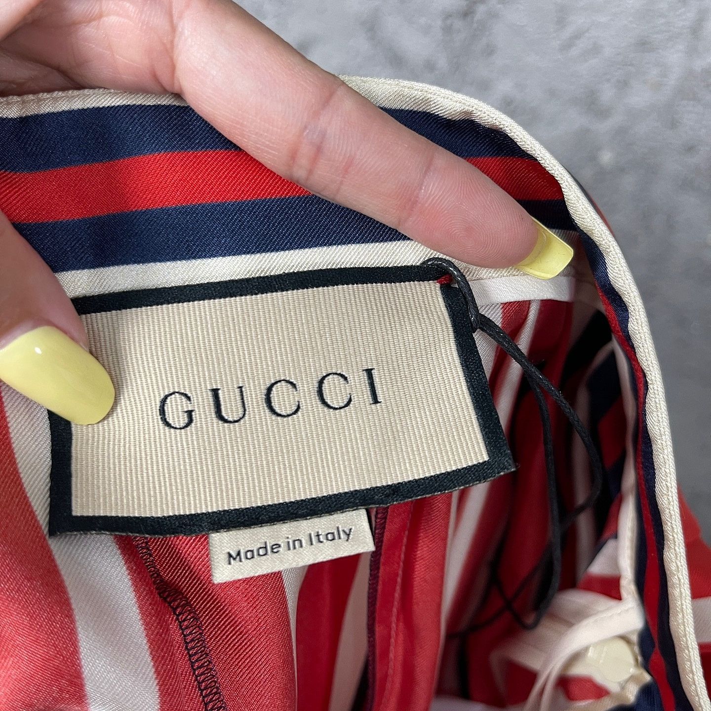 Gucci Gucci Silk Logo Stripe Midi Skirt Size 38 Size 26" / US 2 / IT 38 - 3 Thumbnail