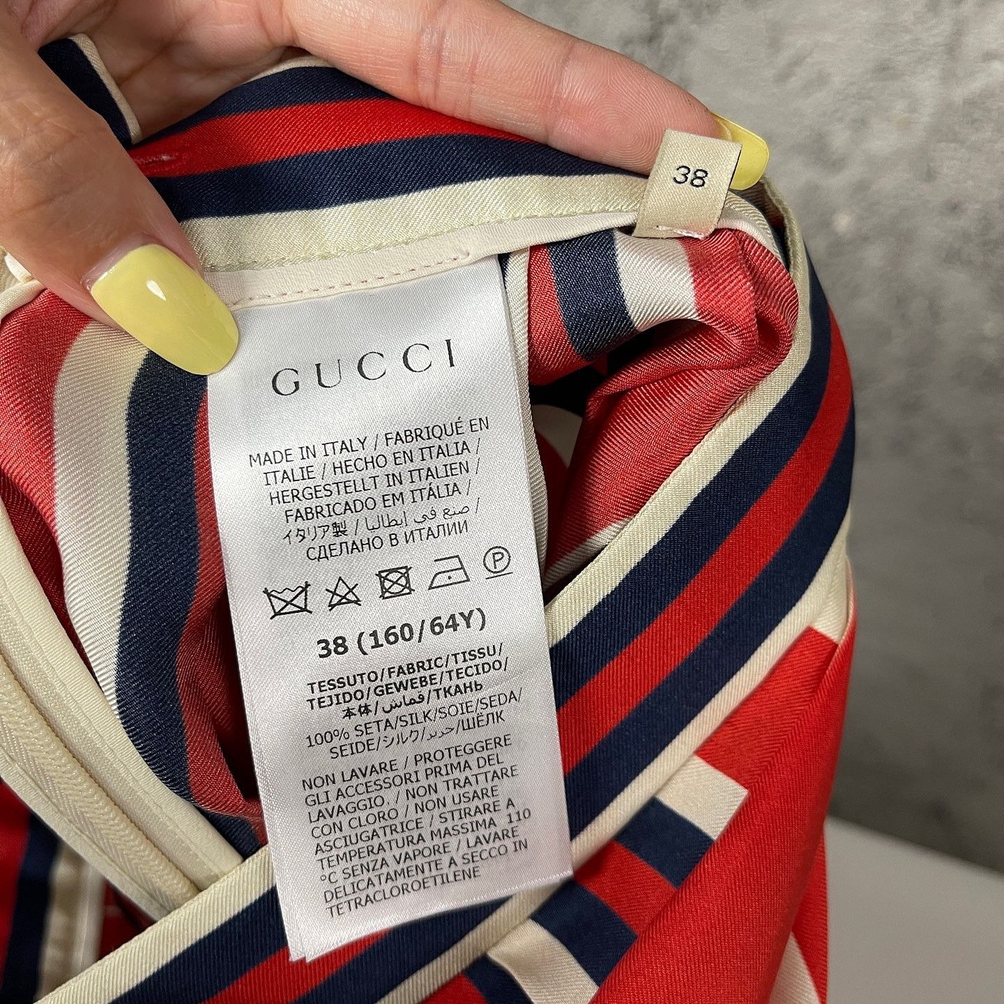 Gucci Gucci Silk Logo Stripe Midi Skirt Size 38 Size 26" / US 2 / IT 38 - 4 Thumbnail