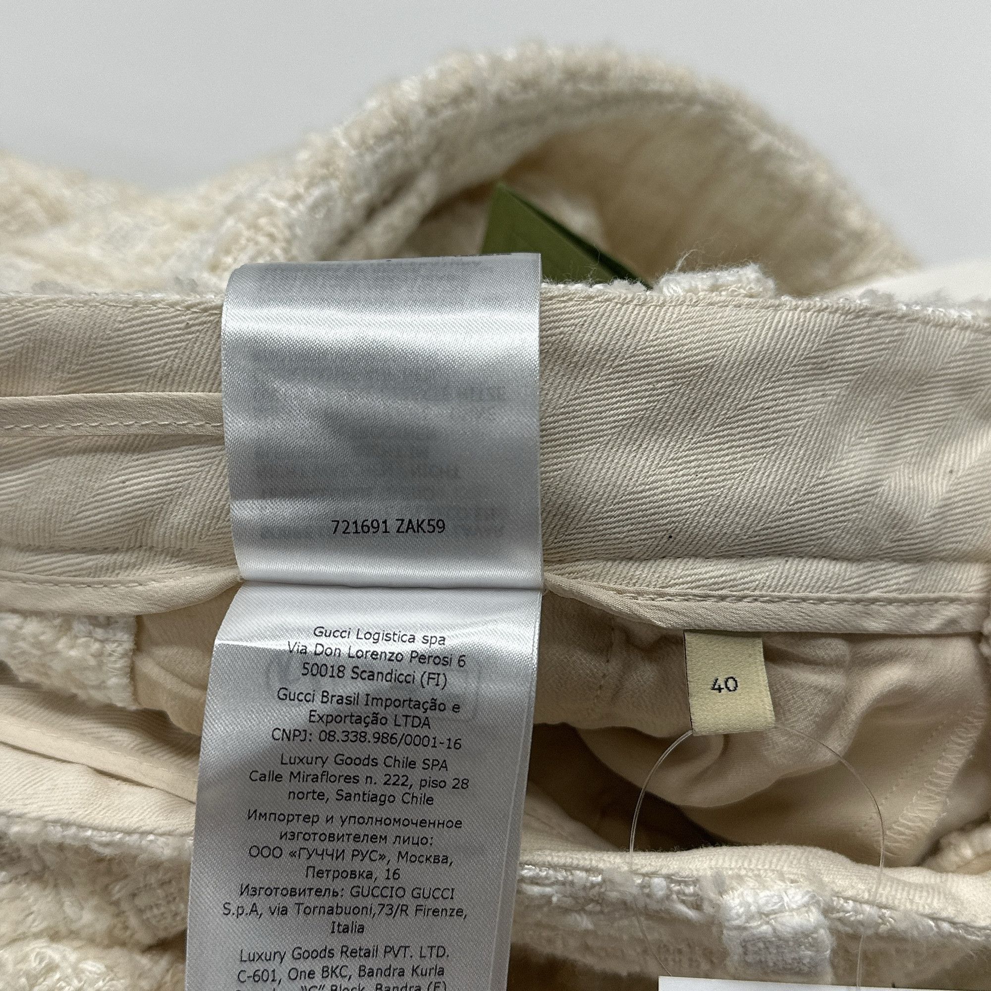 Gucci Gucci Tweed Straight Leg Trousers Size 40 Size 27" / US 4 / IT 40 - 6 Thumbnail