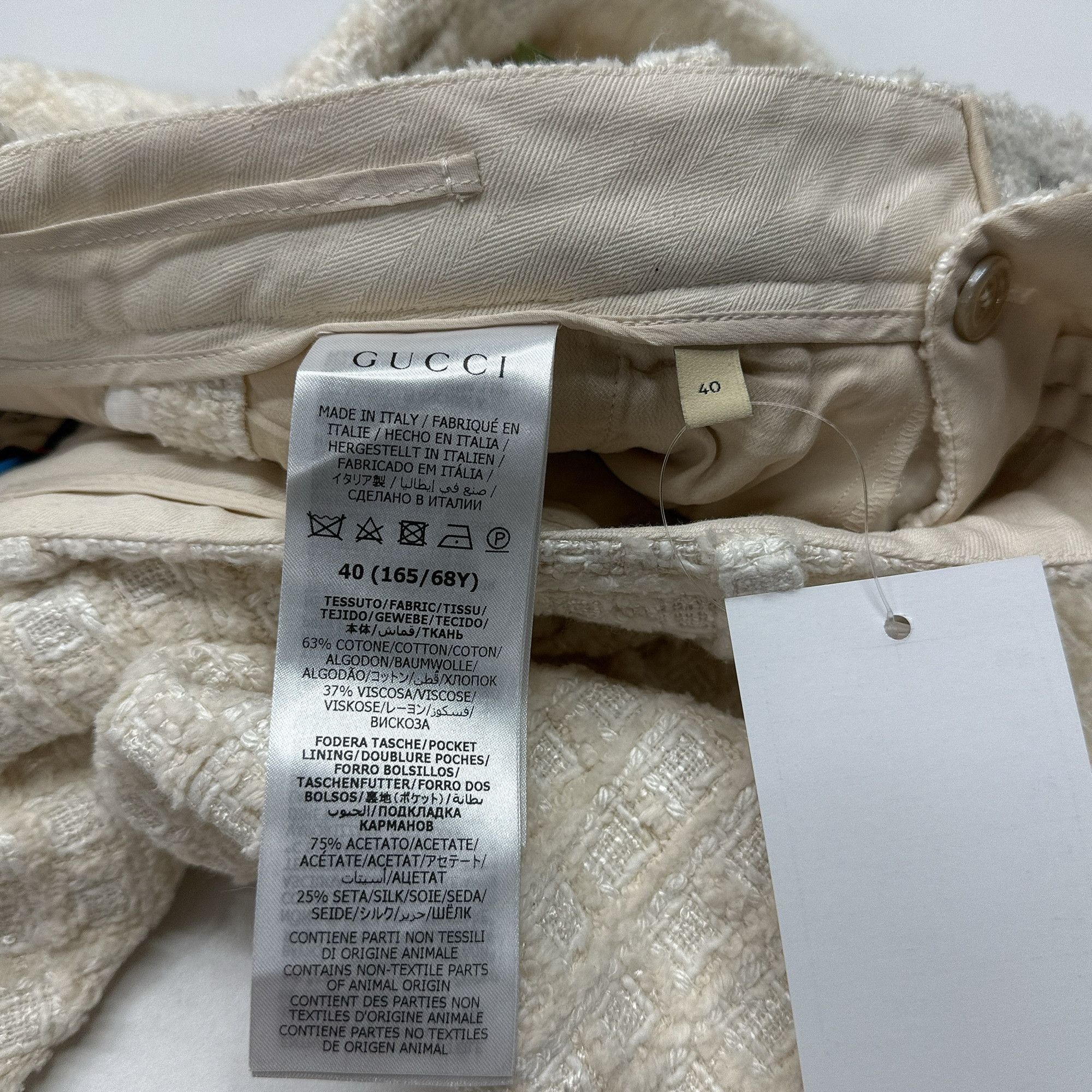 Gucci Gucci Tweed Straight Leg Trousers Size 40 Size 27" / US 4 / IT 40 - 5 Thumbnail