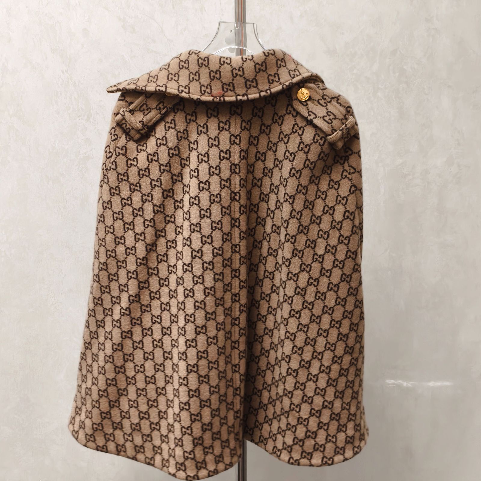 Gucci GUCCI GG Pattern Wool Cape Size XS Size XS / US 0-2 / IT 36-38 - 2 Thumbnail