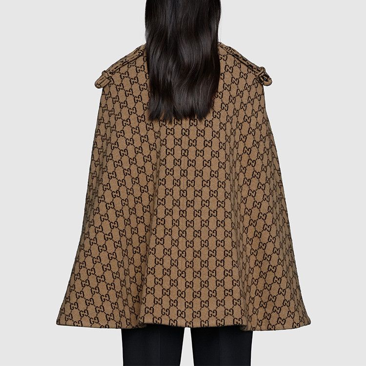 Gucci GUCCI GG Pattern Wool Cape Size XS Size XS / US 0-2 / IT 36-38 - 11 Thumbnail
