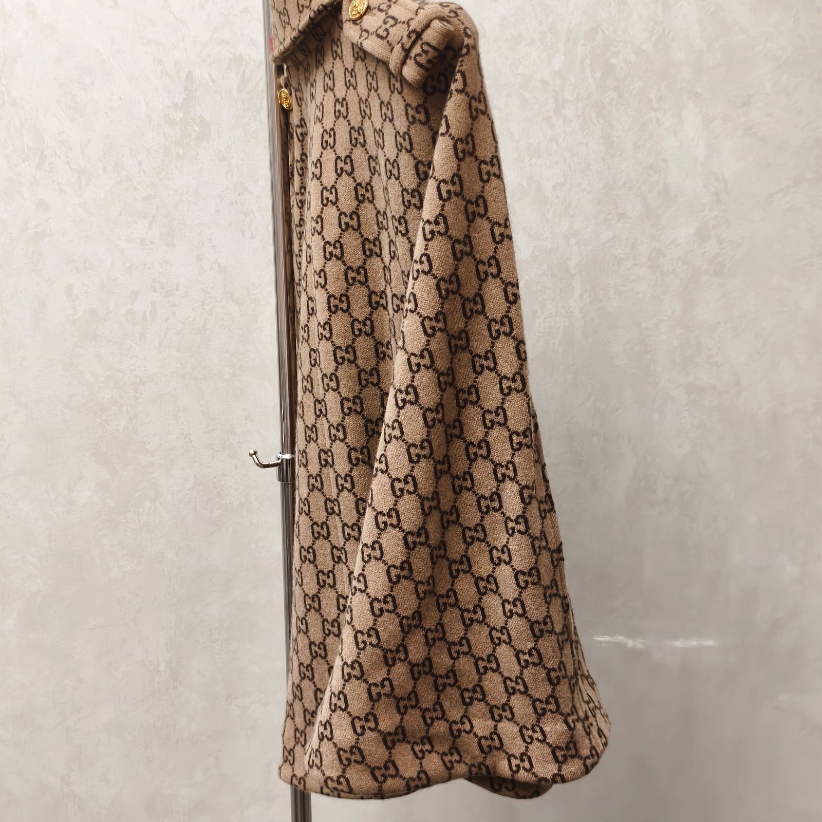 Gucci GUCCI GG Pattern Wool Cape Size XS Size XS / US 0-2 / IT 36-38 - 6 Thumbnail