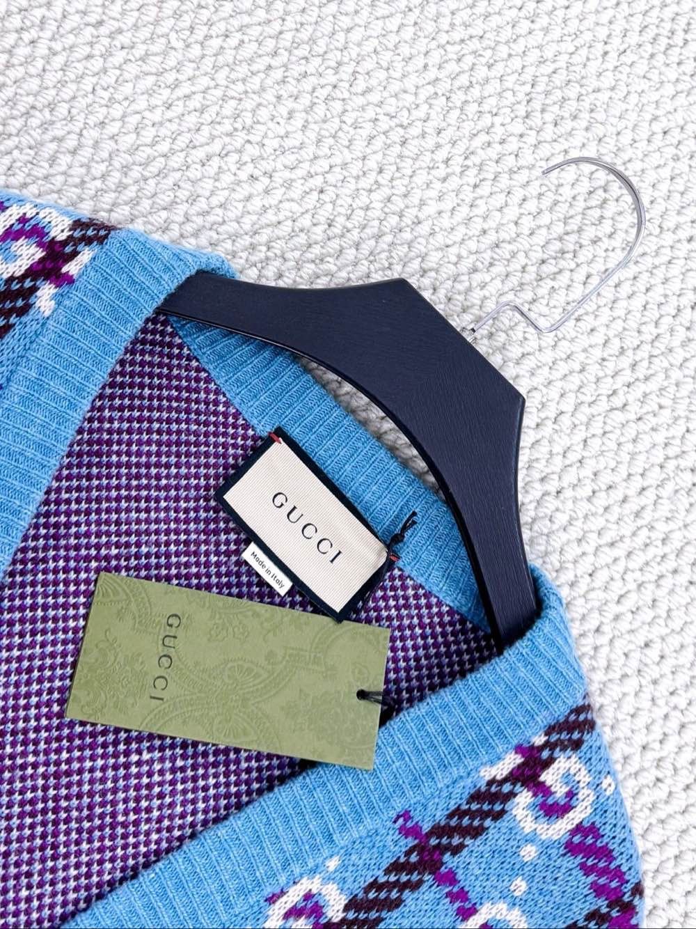Gucci Gucci GG Tartan Knit Cardigan Size L Size L / US 10 / IT 46 - 3 Thumbnail