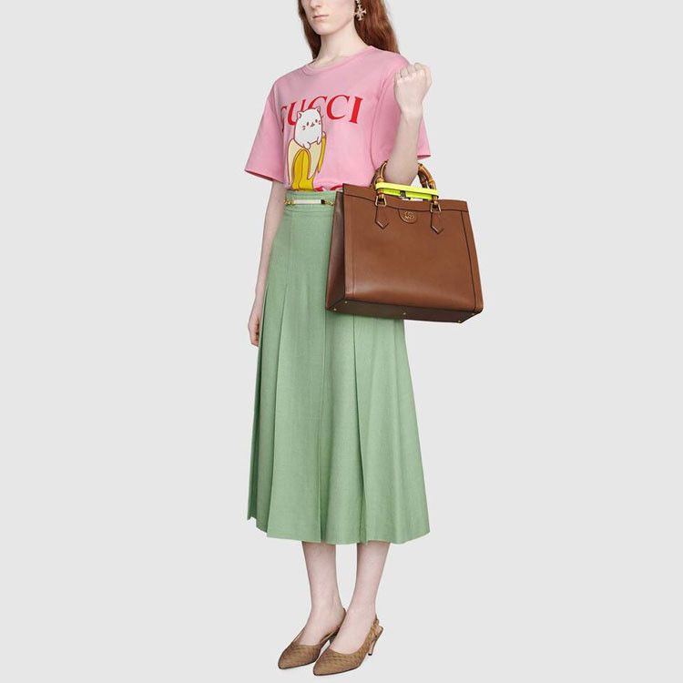 Gucci Gucci x Bananya Logo T-Shirt Pink Size XXS Size XXS / US 00 / IT 34 - 6 Thumbnail