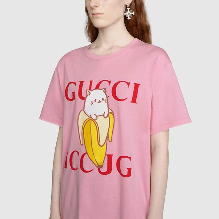 Gucci Gucci x Bananya Logo T-Shirt Pink Size XXS Size XXS / US 00 / IT 34 - 9 Thumbnail