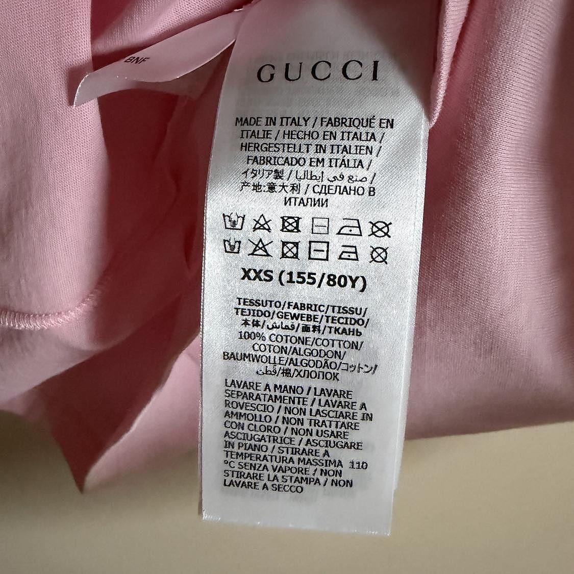 Gucci Gucci x Bananya Logo T-Shirt Pink Size XXS Size XXS / US 00 / IT 34 - 4 Thumbnail