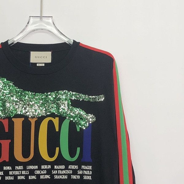 Gucci Gucci Sequin Tiger Long Sleeve T-Shirt Size XS Size XS / US 0-2 / IT 36-38 - 5 Thumbnail