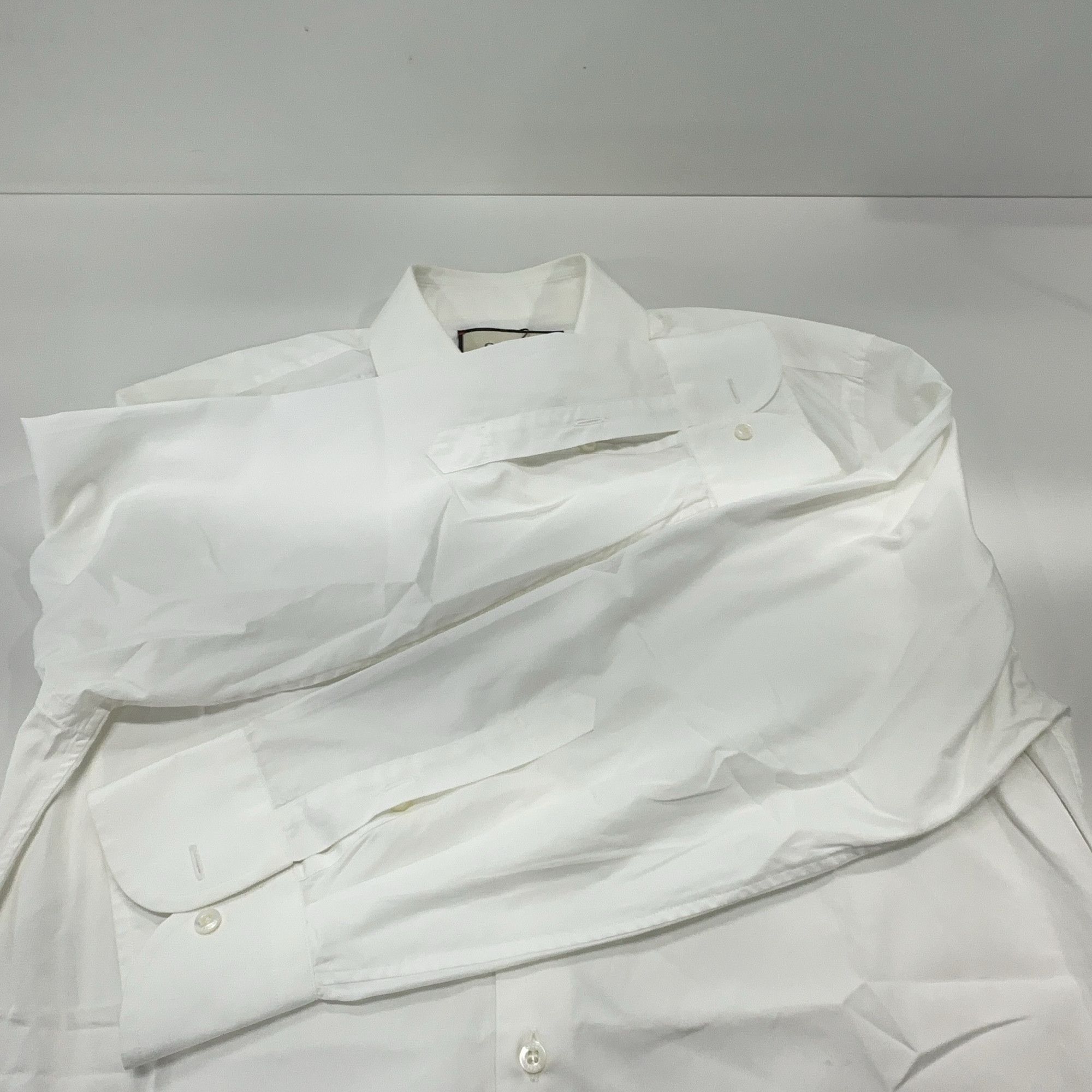 Gucci Gucci Solid Long Sleeve Button Up Shirt Size L Size US L / EU 52-54 / 3 - 12 Thumbnail