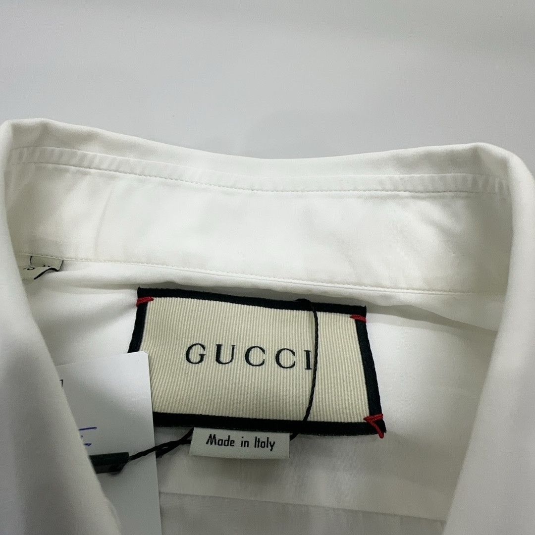 Gucci Gucci Solid Long Sleeve Button Up Shirt Size L Size US L / EU 52-54 / 3 - 3 Thumbnail