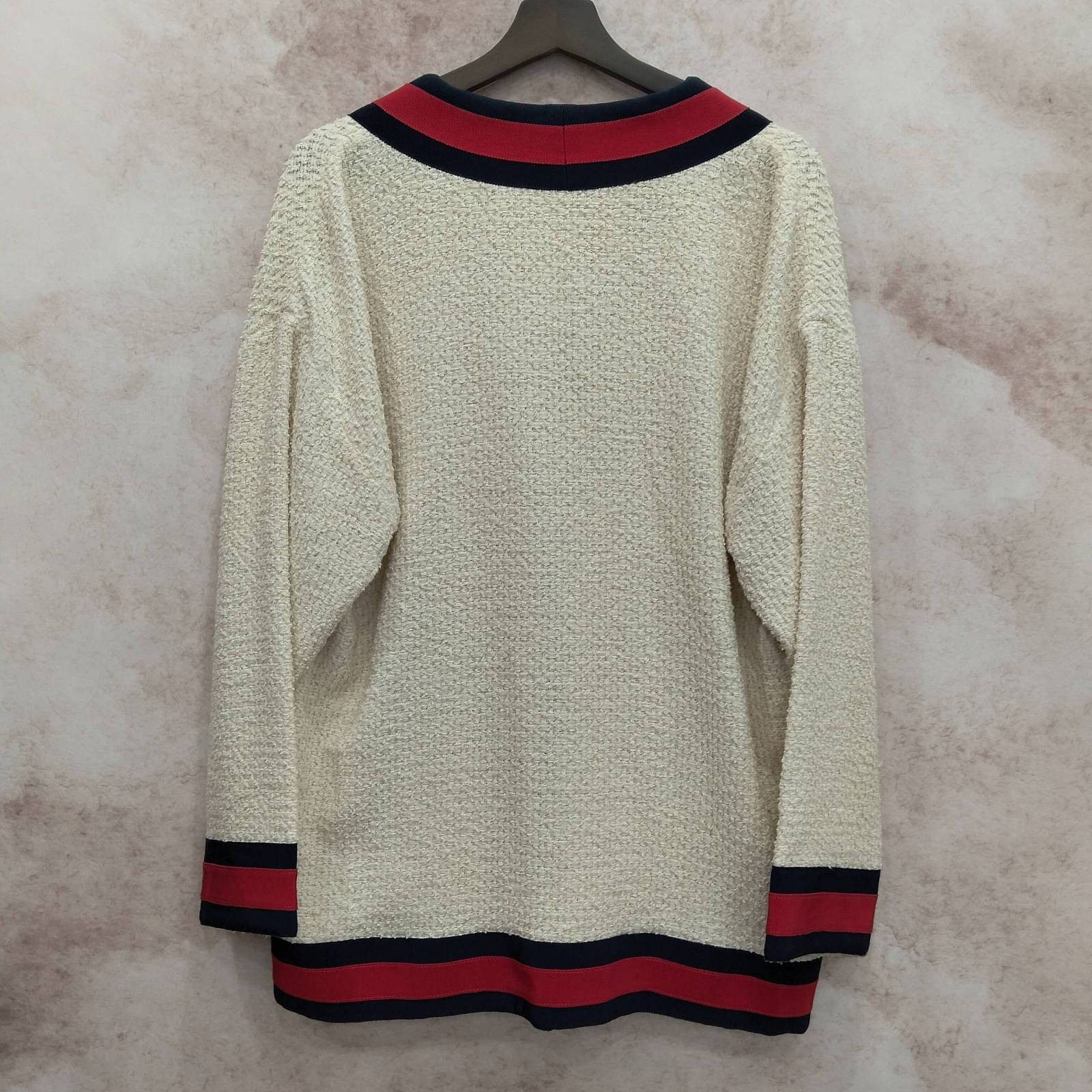Gucci Gucci Web Trim Tweed Cardigan Size 40 Size S / US 4 / IT 40 - 2 Thumbnail