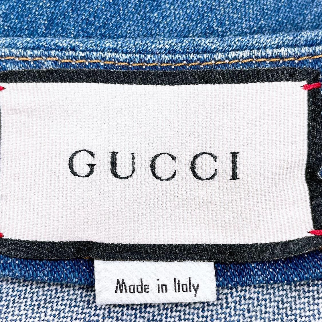 Gucci Gucci Double G Button Denim Mini Skirt Size 36 Size 25" / US 0 / IT 36 - 3 Thumbnail
