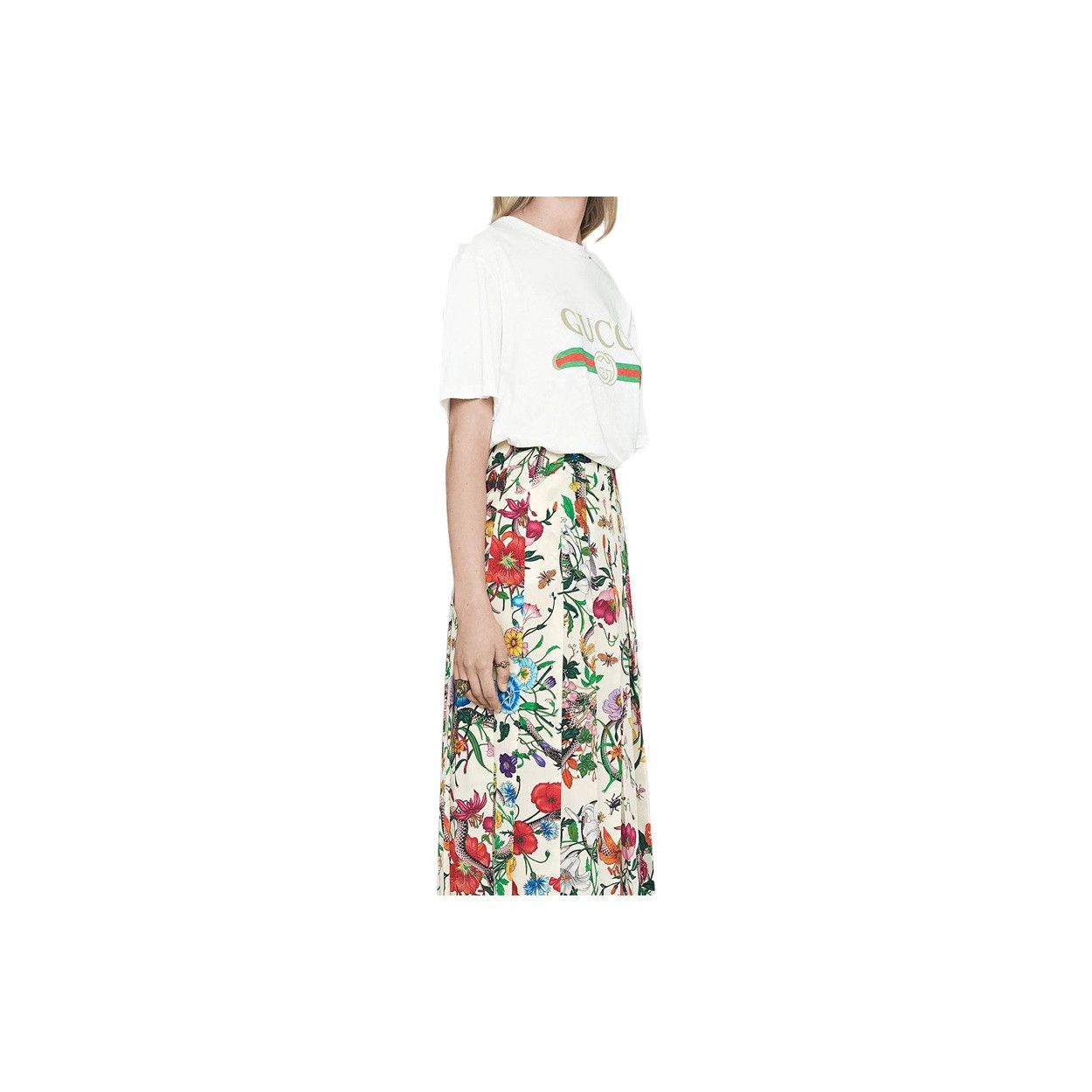 Gucci Gucci Logo Flower Embroidery T-Shirt Size L Size L / US 10 / IT 46 - 7 Thumbnail