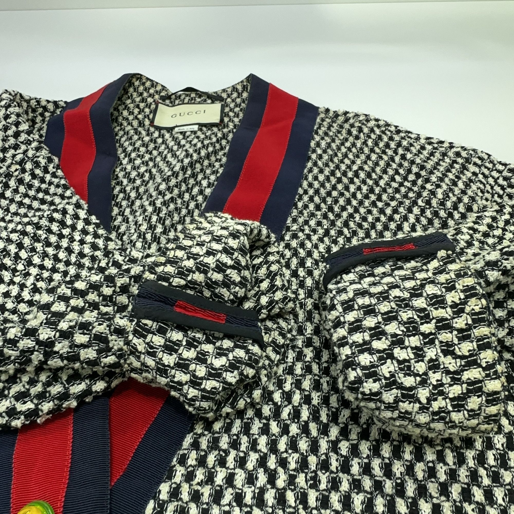 Gucci Gucci Tweed Web Stripe Cardigan Size 36 Size XS / US 0-2 / IT 36-38 - 7 Thumbnail