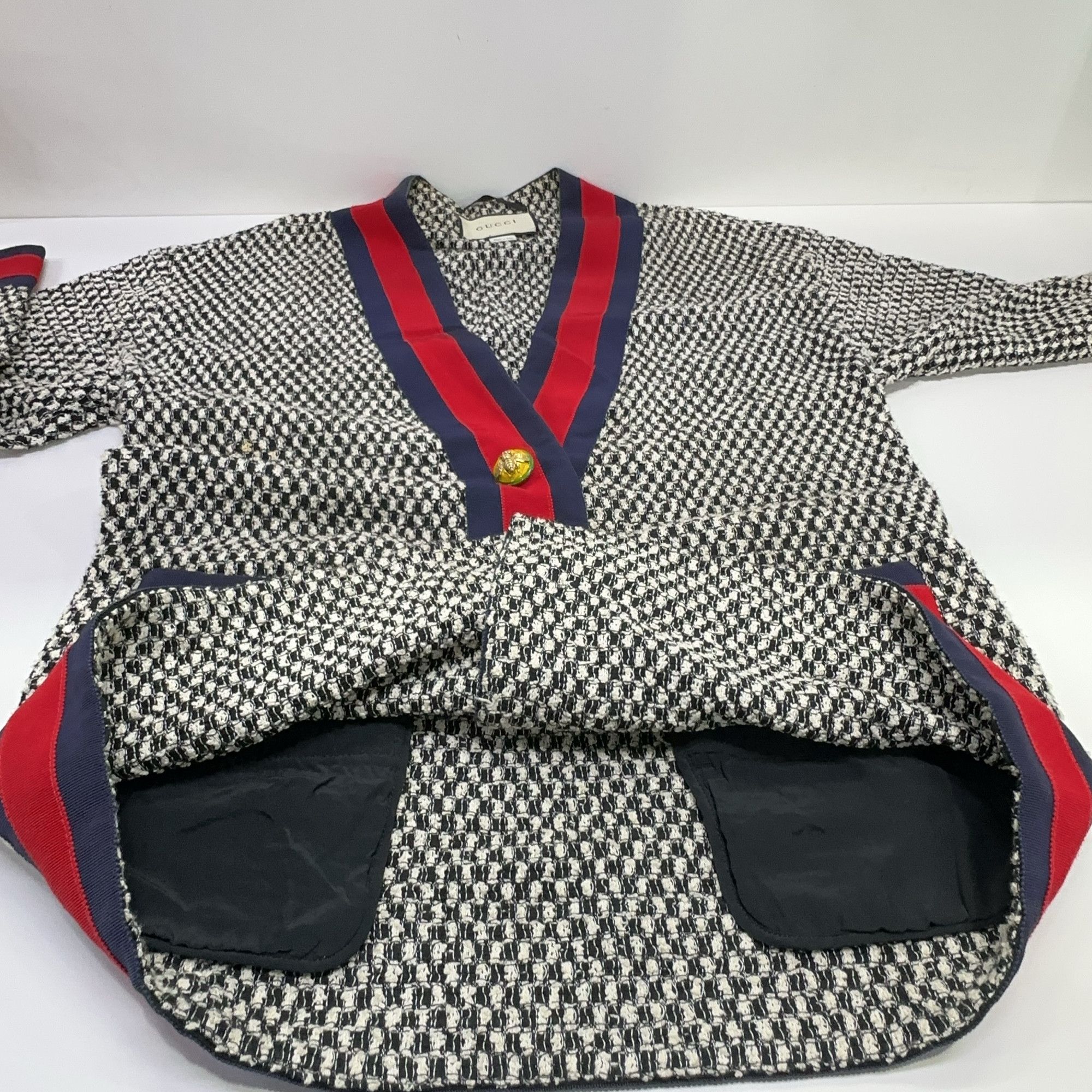 Gucci Gucci Tweed Web Stripe Cardigan Size 36 Size XS / US 0-2 / IT 36-38 - 9 Thumbnail