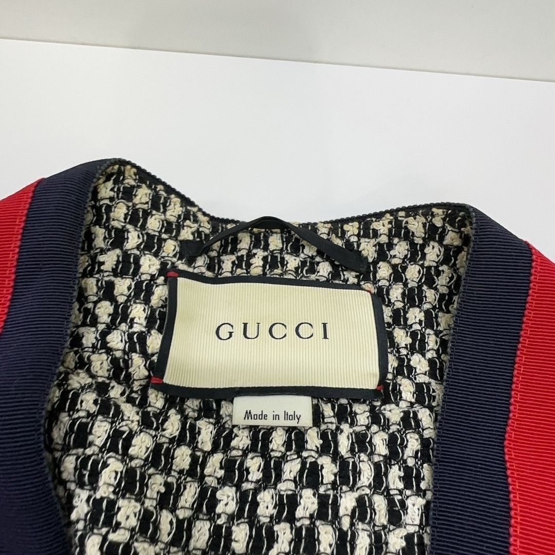 Gucci Gucci Tweed Web Stripe Cardigan Size 36 Size XS / US 0-2 / IT 36-38 - 5 Thumbnail