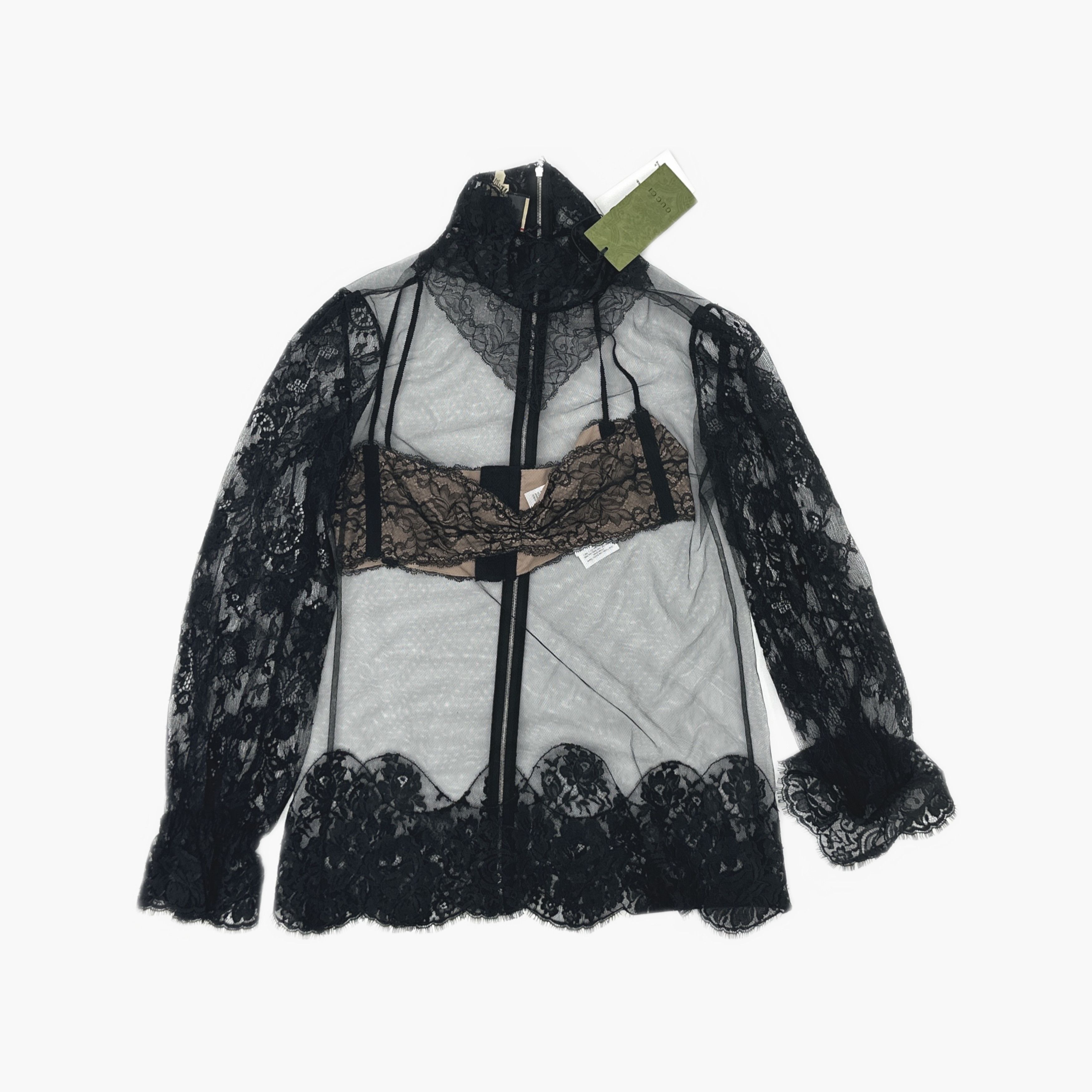 Gucci Gucci Lace Sheer Blouse Size 40 Size S / US 4 / IT 40 - 2 Thumbnail