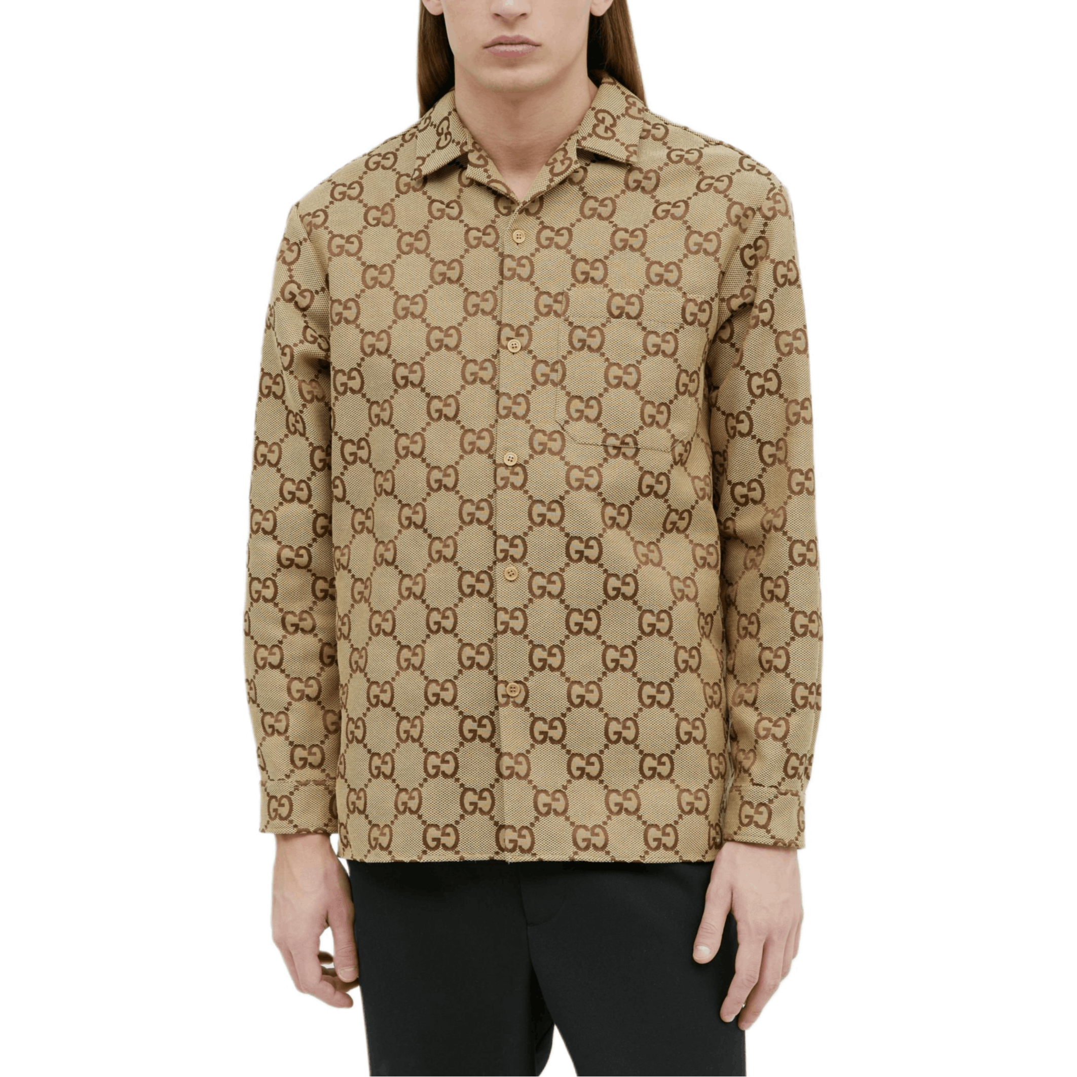 Gucci Gucci GG Monogram Long Sleeve Shirt Size S Size US S / EU 44-46 / 1 - 6 Thumbnail