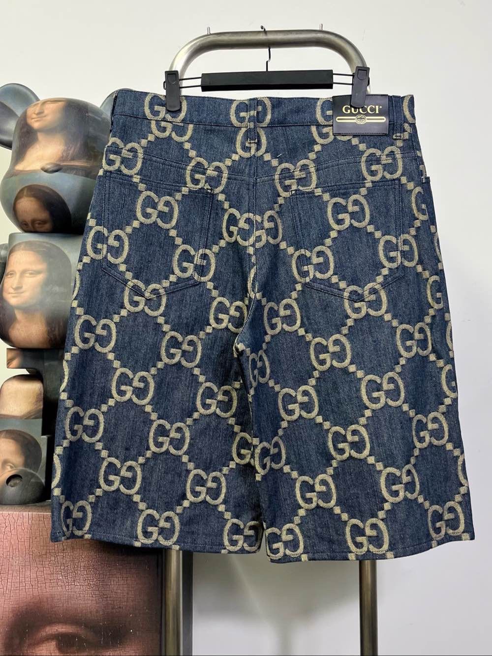Gucci Gucci GG Monogram Denim Shorts Size 34 Size 24" / US 00 / IT 34 - 2 Thumbnail