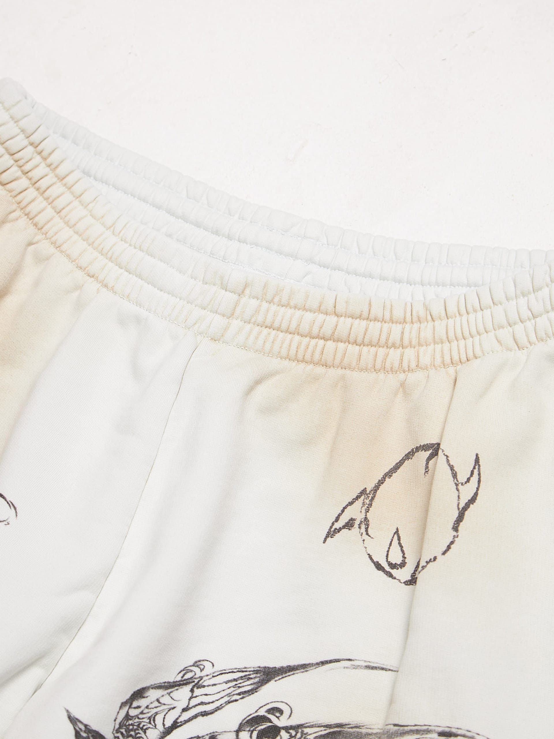 Balenciaga Beige Cotton Tat Tattoo Sweatpants Size US 33 - 3 Thumbnail