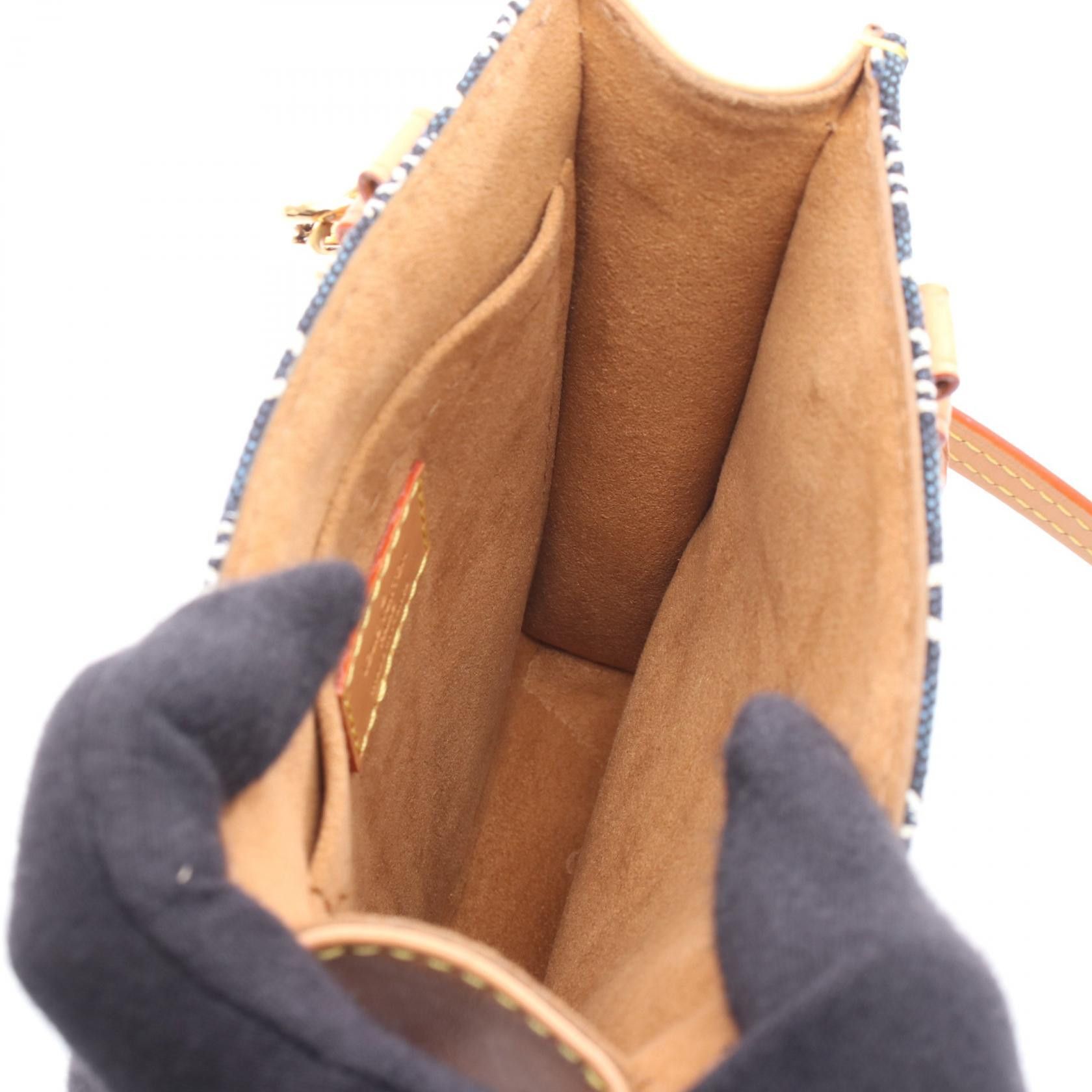 Louis Vuitton Louis Vuitton Louis Vuitton Petit Sac Plat Monogram Jacquard Handbag Textile Handbag M80288 DUTY FREE for USA Size ONE SIZE - 3 Thumbnail